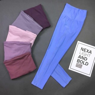 Quần tập gym, yoga, thể thao nữ HIYE cạp cao che bụng, màu pastel size trên 60kg- LF026