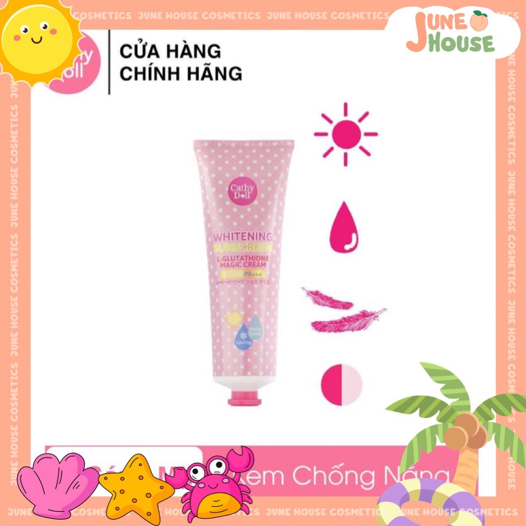 Kem Chống Nắng Trắng Da Cathy Doll L- Glutathione Magic Cream Spf50 Pa+++ 138ml