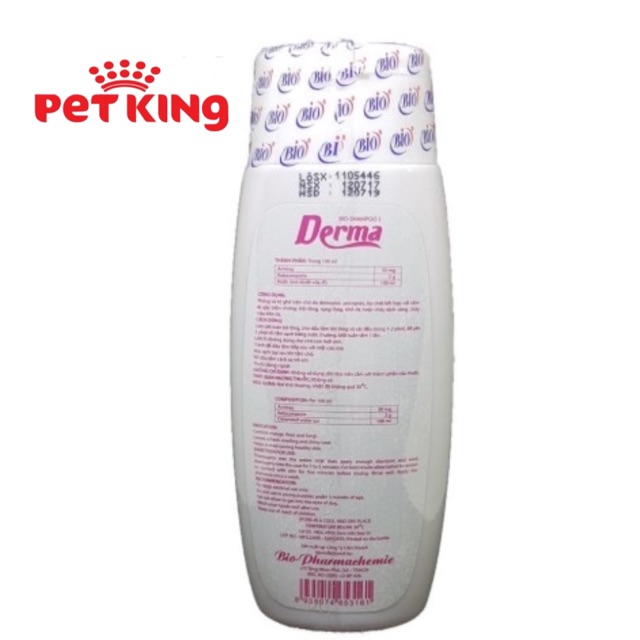 Sữa Tắm Bio Derma 150ml- Đặc Trị Ghẻ và Nấm Da cho Thú Cưng