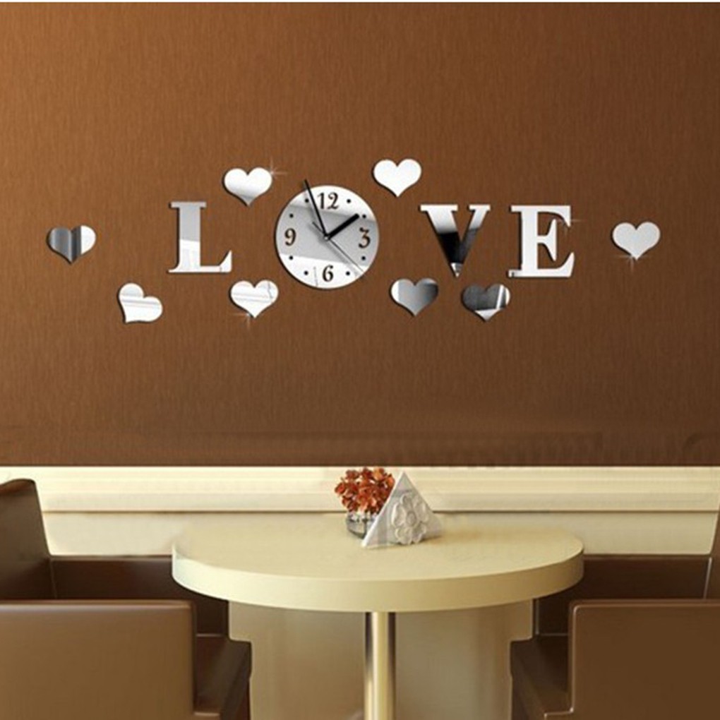 Đồng hồ dán tường 3D DIY