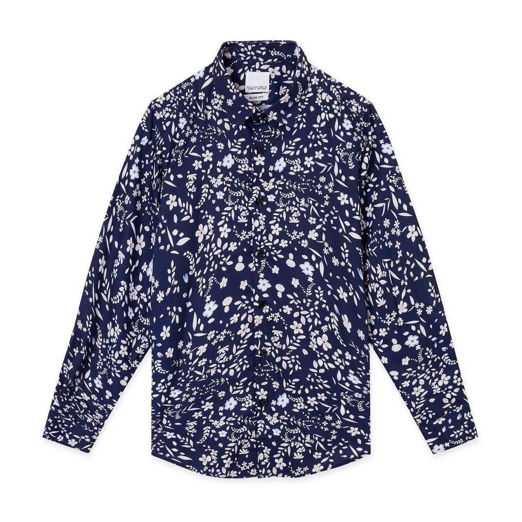 Áo sơ mi nam họa tiết Galvin cổ bẻ dài tay form ôm hàn quốc SMGV131 - Leo Vatino