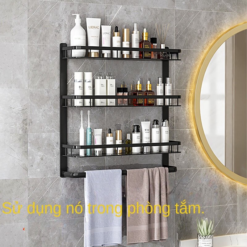 Kệ Đựng Đồ Dùng Gắn Tường Không Cần Khoan Tiện Dụng Cho Nhà Tắm / Nhà Vệ Sinh