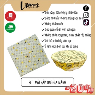 Set Vải Sáp Ong Bọc Thực Phẩm Nhiều Size Limart