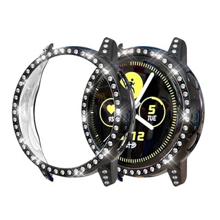 Diamond PC Screen Protector Case for Samsung Galaxy Watch Active Shock-Proof Anti-fall Protective Cover Bumper Shell
