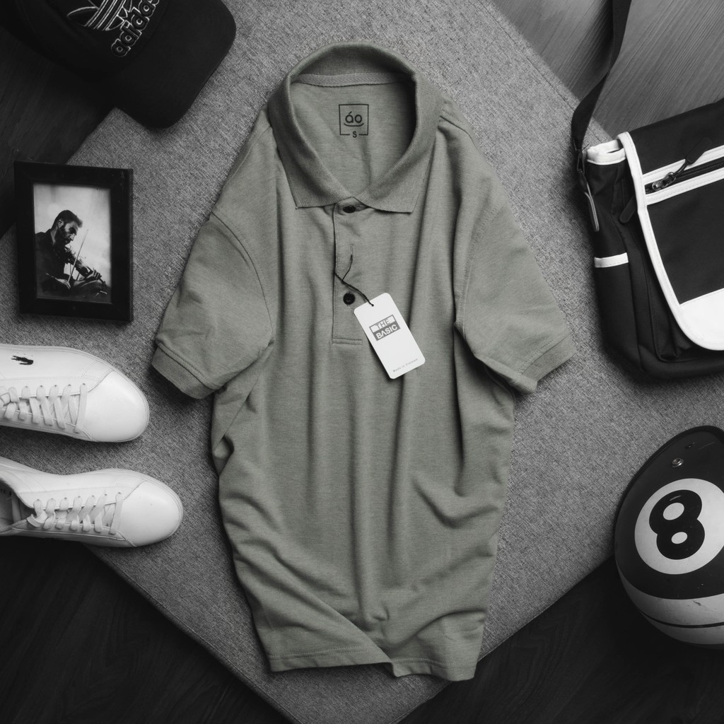 Áo Polo The Basic - Ghi Đậm - Cá Sấu 100%