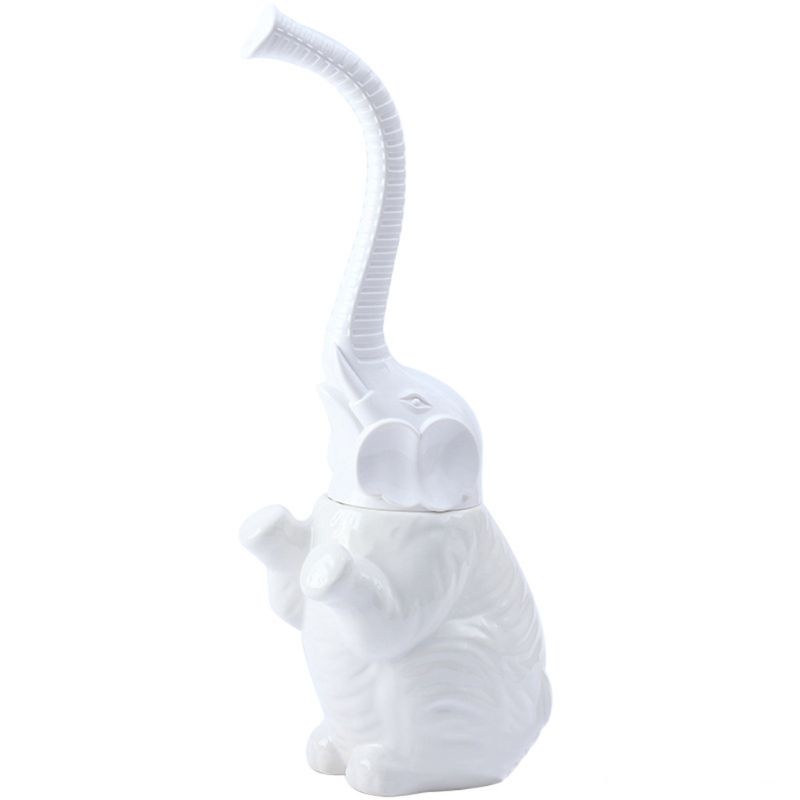 Bàn Chải Cọ Bồn Cầu Lông Mềm Cán Dài Hình Chú Voi Sáng Tạo