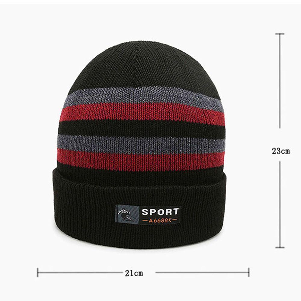 Mũ Len Beanie Sọc Ngang 4 Màu Dễ Thương