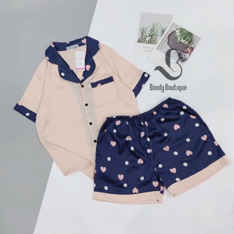 [Mã FARSBR111 giảm 10% đơn 99K] Bộ Đồ Ngủ Pijama Lụa Satin Đùi Cao Cấp BP03 - Babi mama | BigBuy360 - bigbuy360.vn