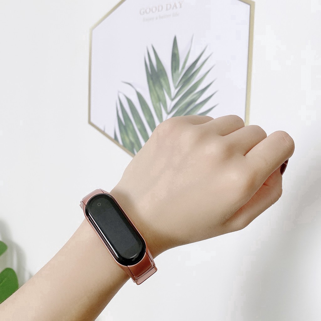 Dây đeo thay thế bằng thép không gỉ cho for Xiaomi Mi Band 5 6