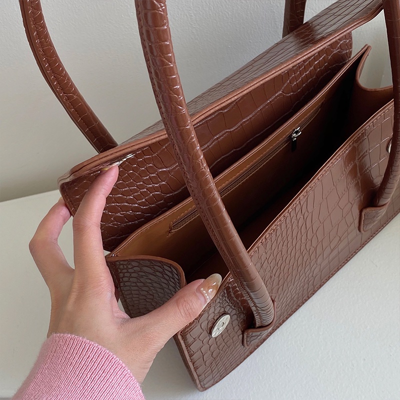 Túi Đeo Vai Dáng Vuông Nhỏ Giả Da Cá Sấu Thời Trang Cao Cấp Cho Nữ 2021