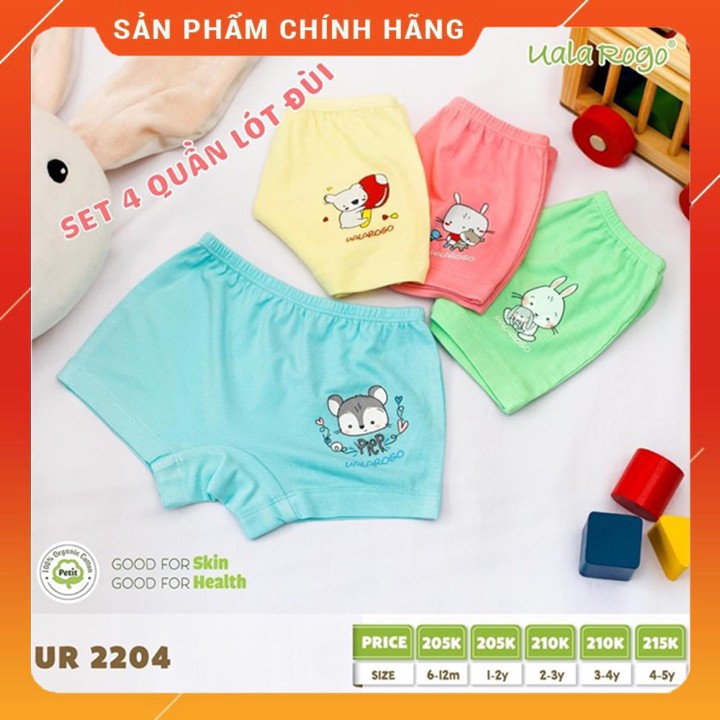 Quần lót đùi set 4 chiếc Uala UR2204