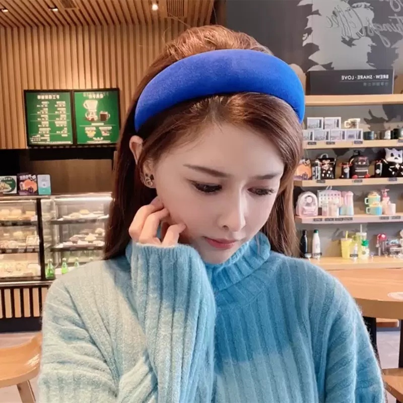 Băng Đô Cài Tóc Bản Rộng Nhiều Màu Sắc Đơn Giản Phong Cách Hàn Quốc Cho Nữ