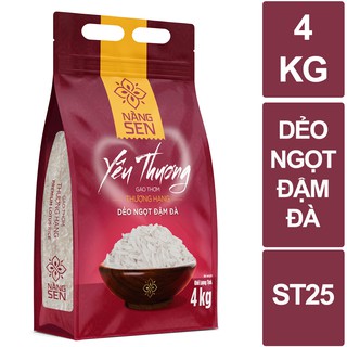 Gạo thơm thượng hạng Nàng Sen Yêu Thương 4kg - ST25