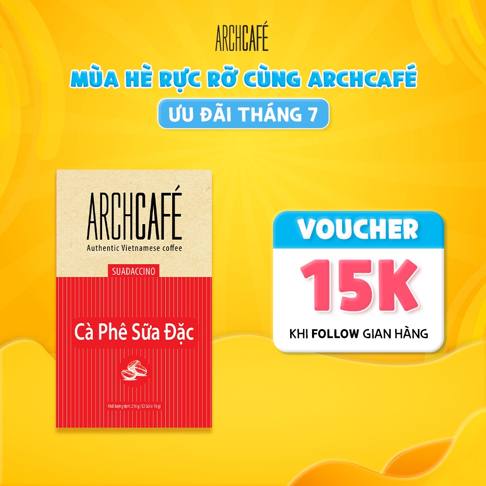 Cà Phê Sữa Đặc Archcafé hộp 12 gói x 18g