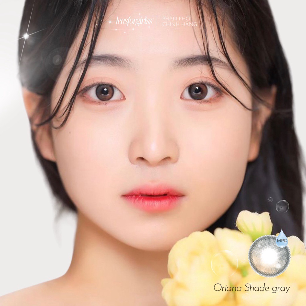 Kính áp tròng hiệu ứng phủ bóng hot trend ORIANA SHADE GRAY chính hãng Isha | Hsd 6 tháng  Lens cận