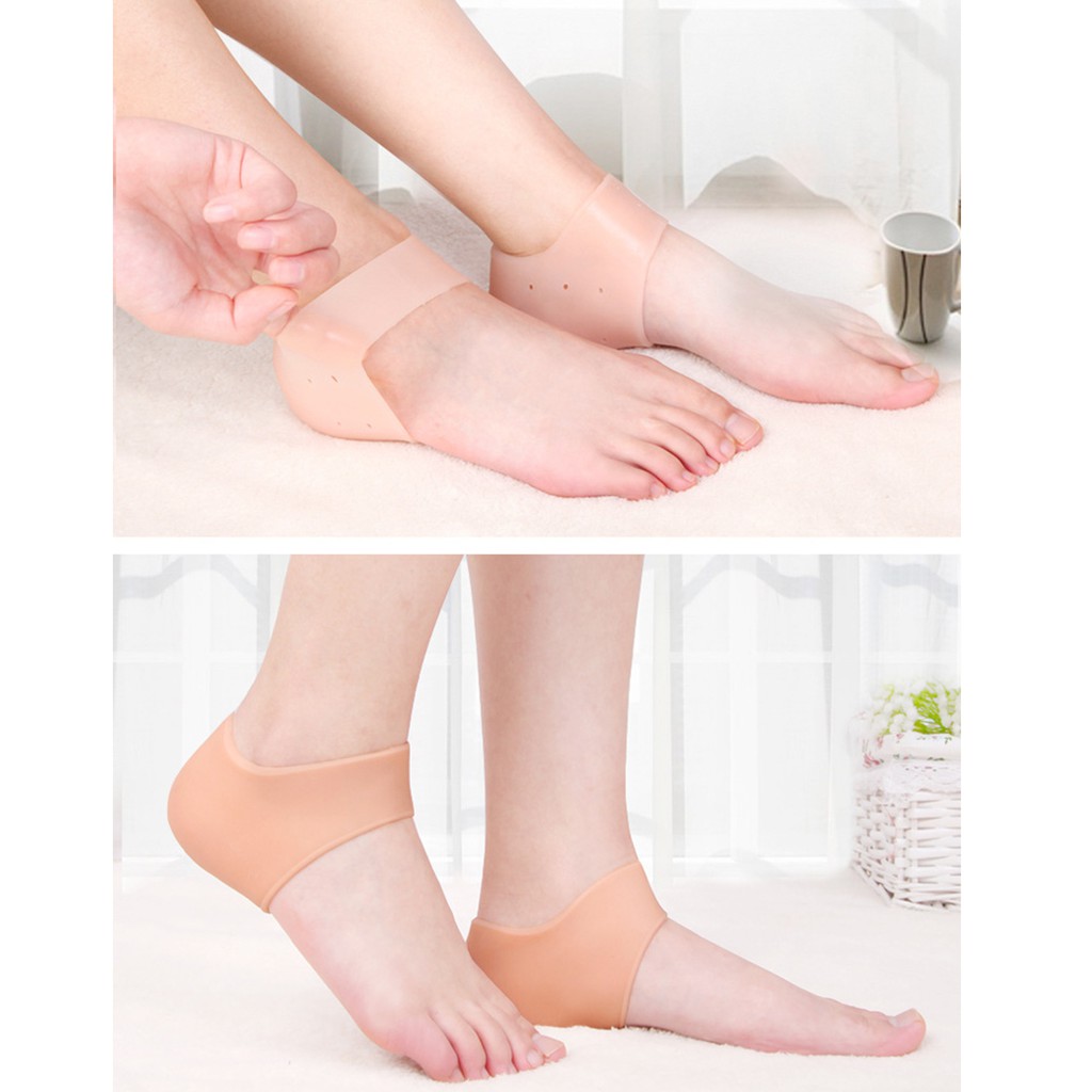 Vớ silicone mang gót chân chống nứt nẻ chống bong tróc da và hồng gót sen_PK68
