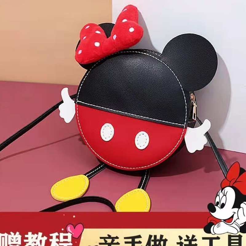 Túi tự đan handmade Mickey đầy đủ phụ kiện