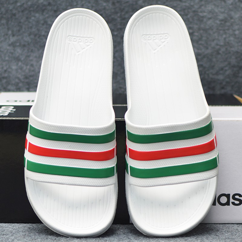 Adidas Duramo màu trắng sọc rêu đỏ rêu