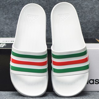 Adidas Duramo màu trắng sọc rêu đỏ rêu