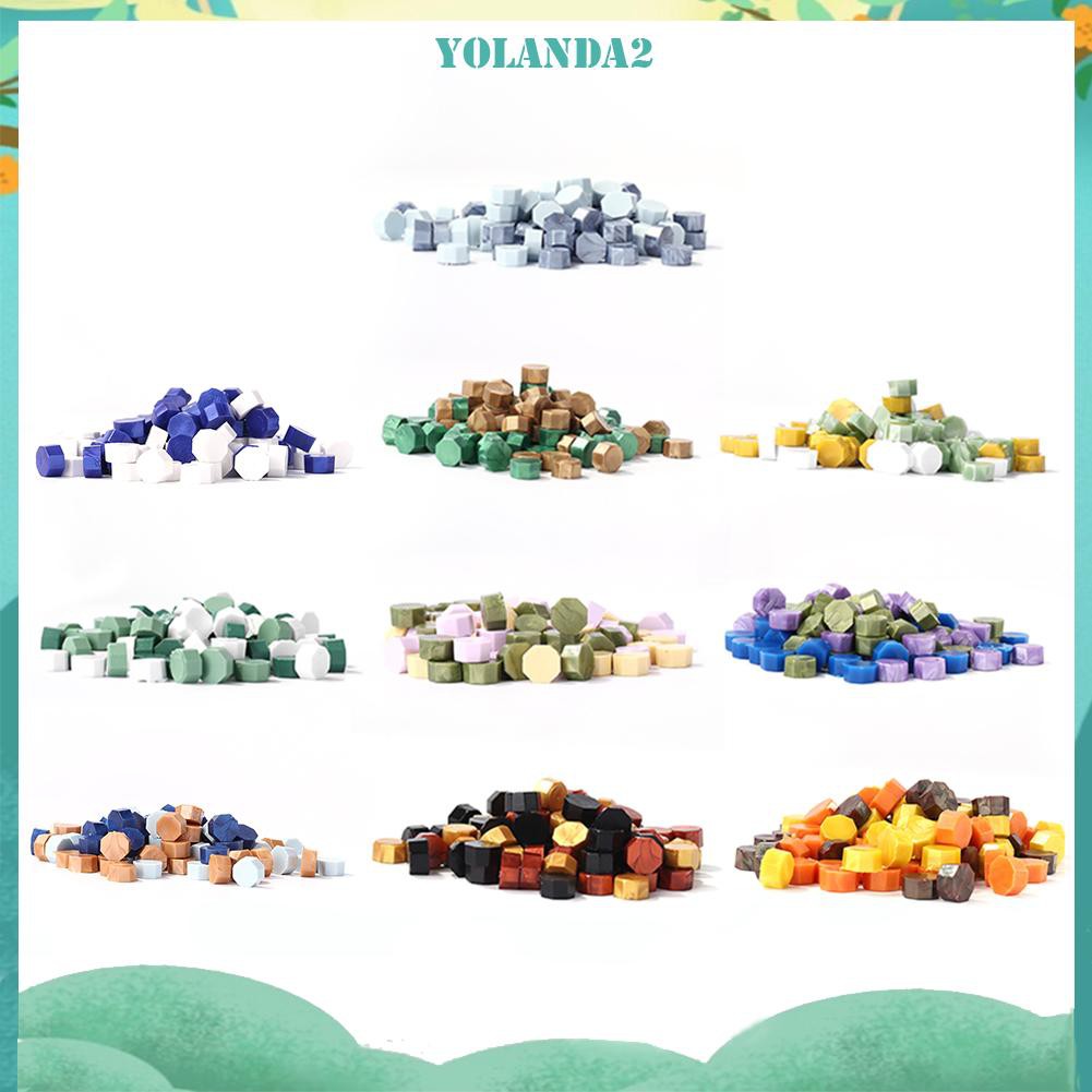 Túi 100 hạt sáp hình bát giác dùng làm thiệp cưới phong cách cổ điển DIY