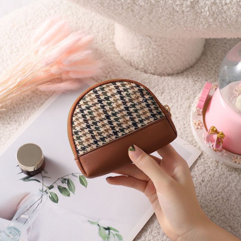 Ví Đựng Tiền Xu / Thẻ Có Khóa Kéo Đôi Dành Cho Nữ Giá Đỡ