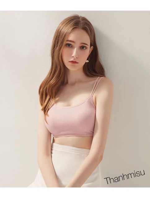 Áo bra cotton đệm liền áo dây đắp chéo quyến rũ cho nữ | BigBuy360 - bigbuy360.vn