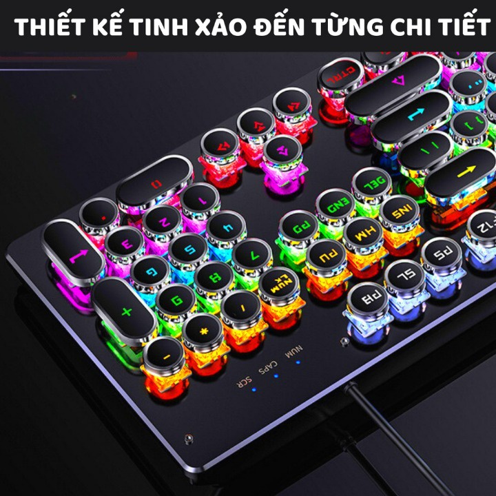 Bàn phím cơ gaming K40 Pro phiên bản cao cấp 2022, blue switch 104 phím LED RGB siêu đẹp, Bàn phím máy tính ZK4T907