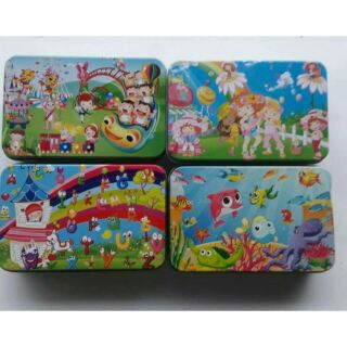 Bộ xếp hình 60 miếng hộp sắt