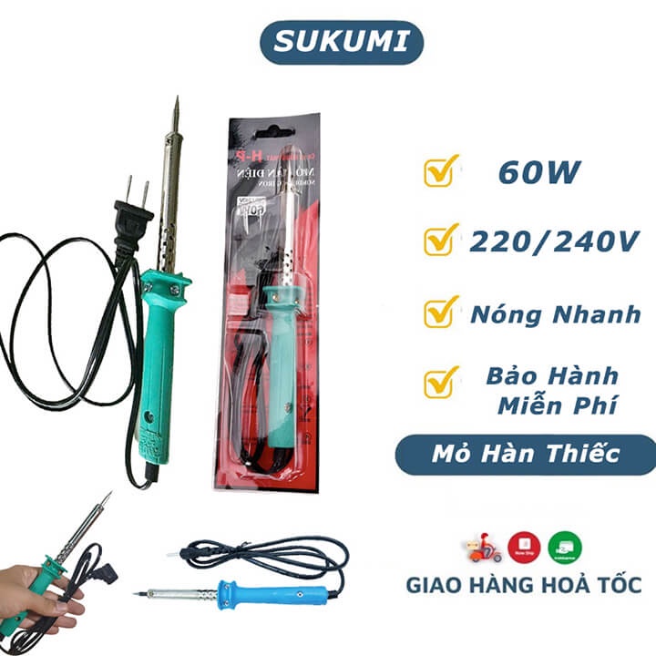 Mỏ Hàn Thiếc Mini 60W Soldering Iron cao cấp, mỏ hàn nhiệt 220V giá rẻ, nóng nhanh, mũi hàn đẹp