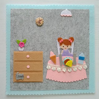 Đồ chơi  SÁCH VẢI CHO BÉ GÁI (hình thật 100%) - sách vải handmade
