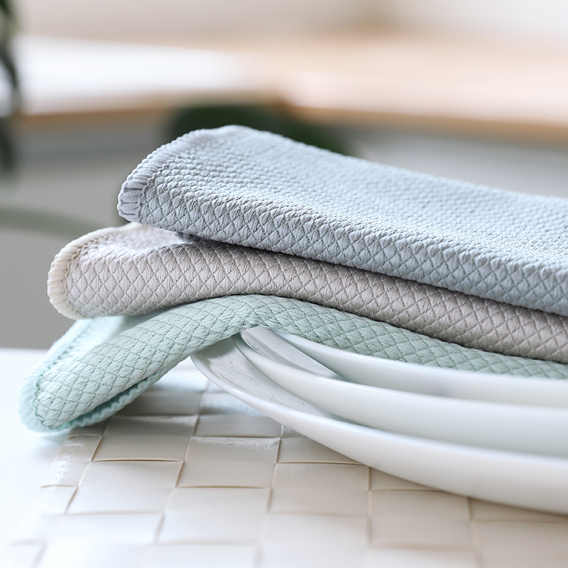 MICROFIBER Set 5 Khăn Vi Sợi Siêu Thấm Hút Vệ Sinh Đa Năng