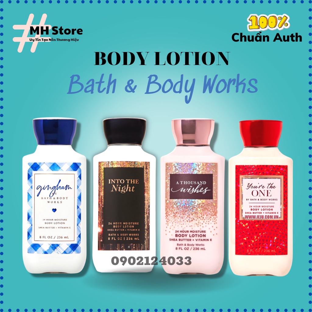 Body Lotion Sữa Dưỡng Thể Bath & Body Works, Sữa Dưỡng Da Toàn Thân  236ml MH Store