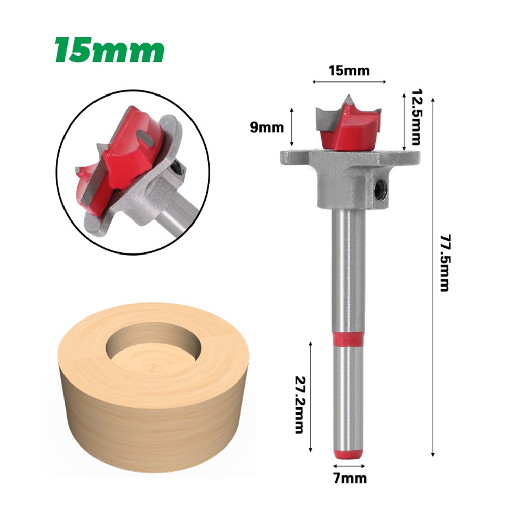 Mũi khoan lỗ bản lề 15 / 20 / 25 / 30 / 35mm cho máy khoan gỗ