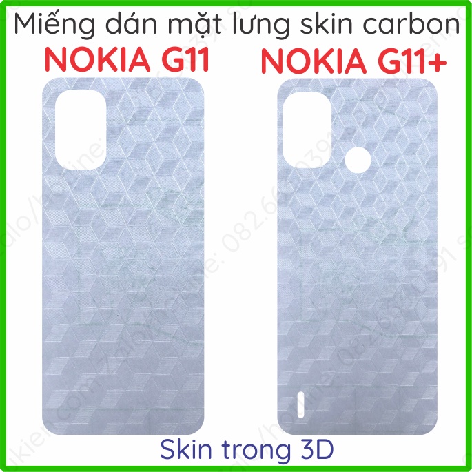 Miếng dán mặt lưng skin carbon Nokia G11 / G11+ (G11 plus)