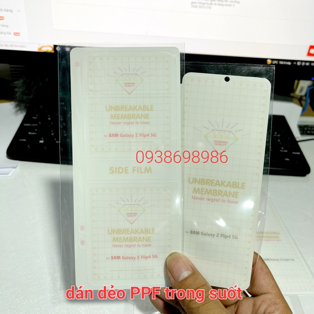 Miếng dán dẻo PPF samsung galaxy Z FLIP 4 tự phục hồi vết xước
