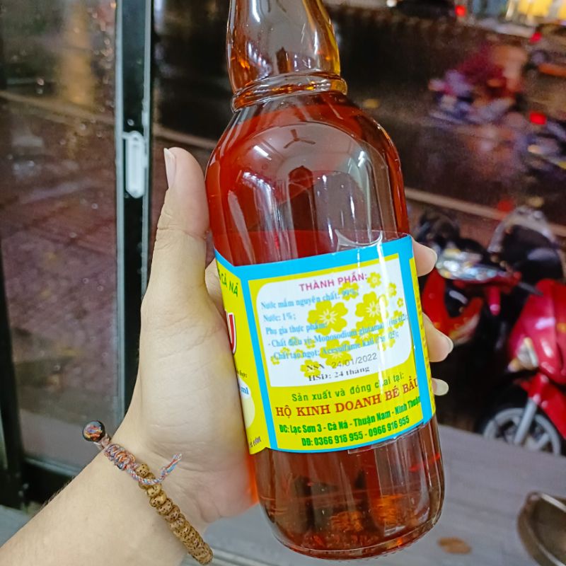 Chai 500ml - Nước mắm nhỉ cá cơm Bé Bầu đặc sản Cà Ná Bình Thuận