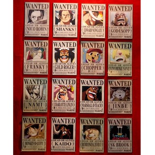 [Khổ A5] Poster Tờ truy lã nhân vật Onpiecee Bộ Tứ Hoàng khổ A5  14.8 cm x 21 cm