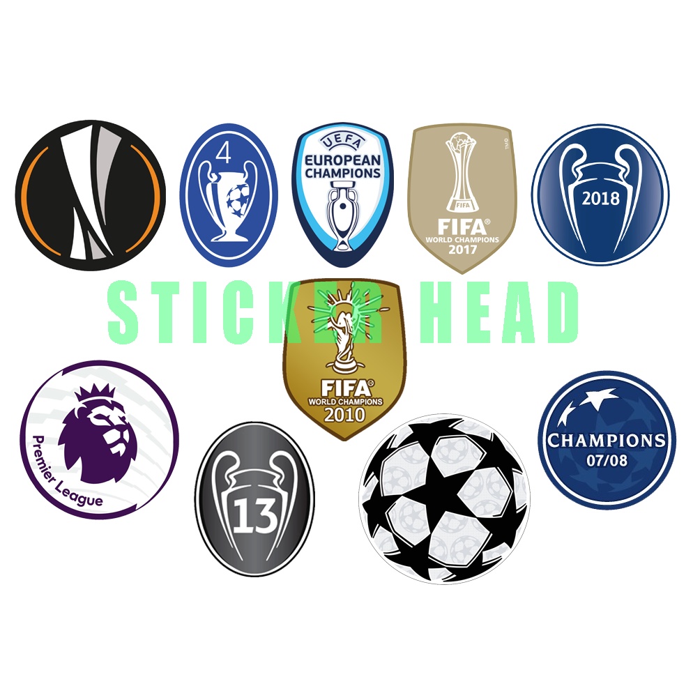 Sticker hình dán Logo bóng đá, logo ngoại hạng anh, dán laptop, dán nón bảo hiểm