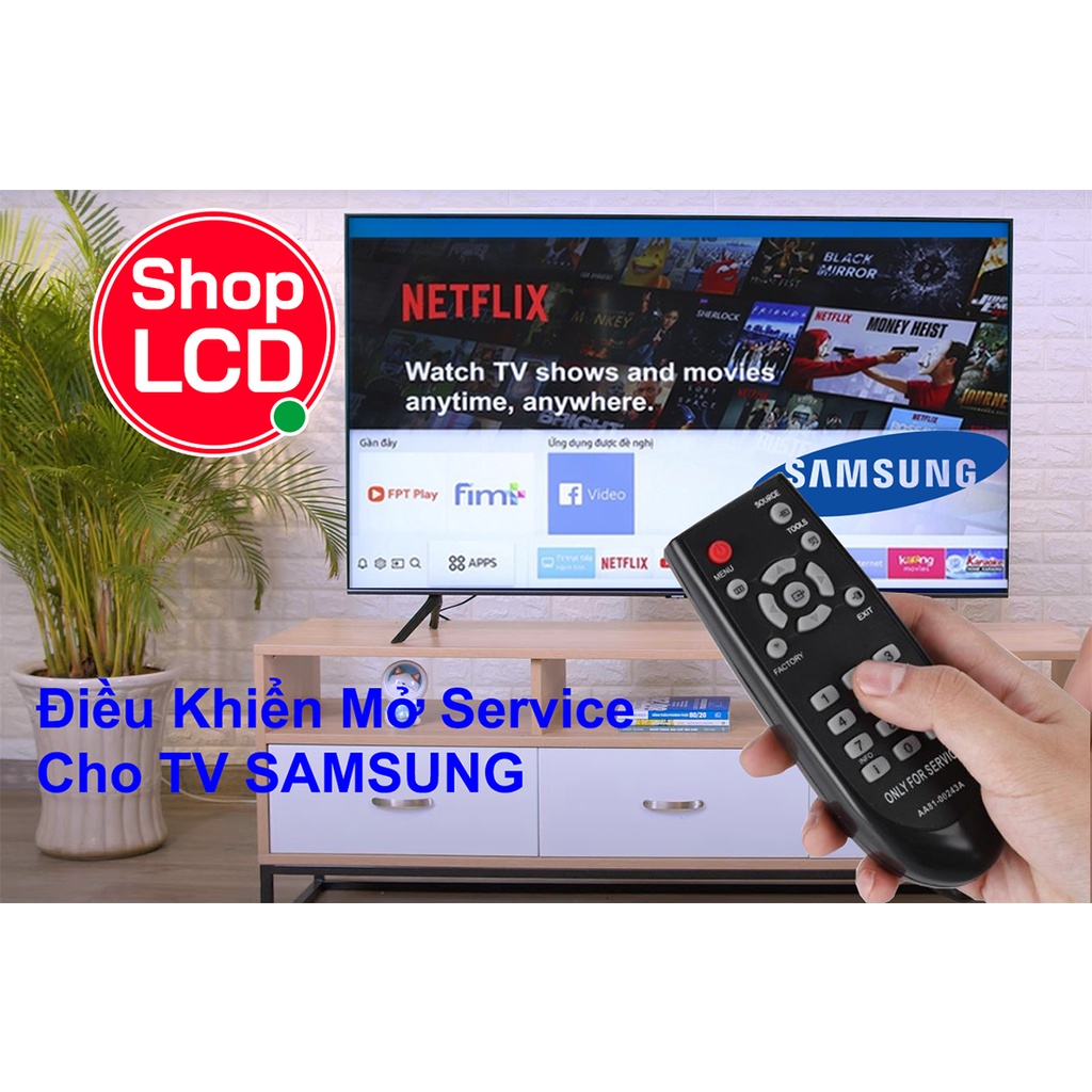 Điều khiển mở mã service SAMSUNG (điều khiển mở mã cho TiVI SAMSUNG từ 32 đến 85 inch)