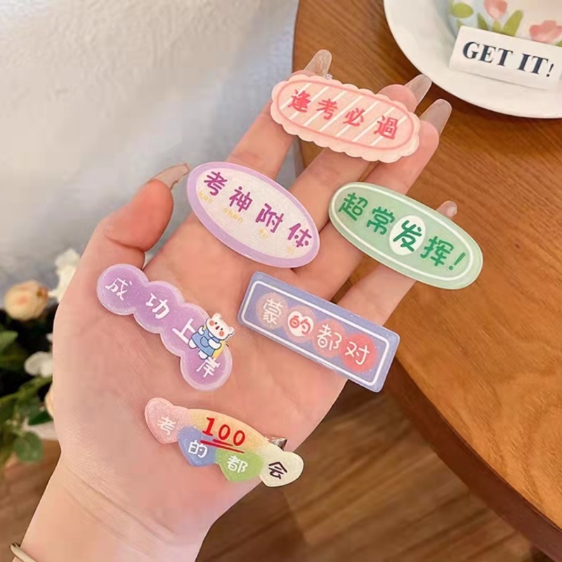 Kẹp Tóc Mỏ Vịt Bằng Acrylic Siêu Dễ Thương Cho Học Sinh