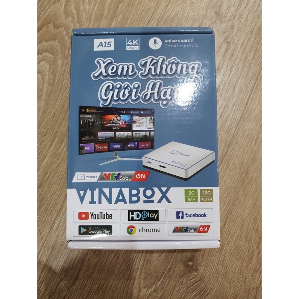 VINABOX A15 - RAM 2GB ROM 16GB, MẪU VINABOX MỚI NHẤT NĂM 2020 TÌM KIẾM GIỌNG NÓI, GIAO DIỆN ANDROID TV 4.9