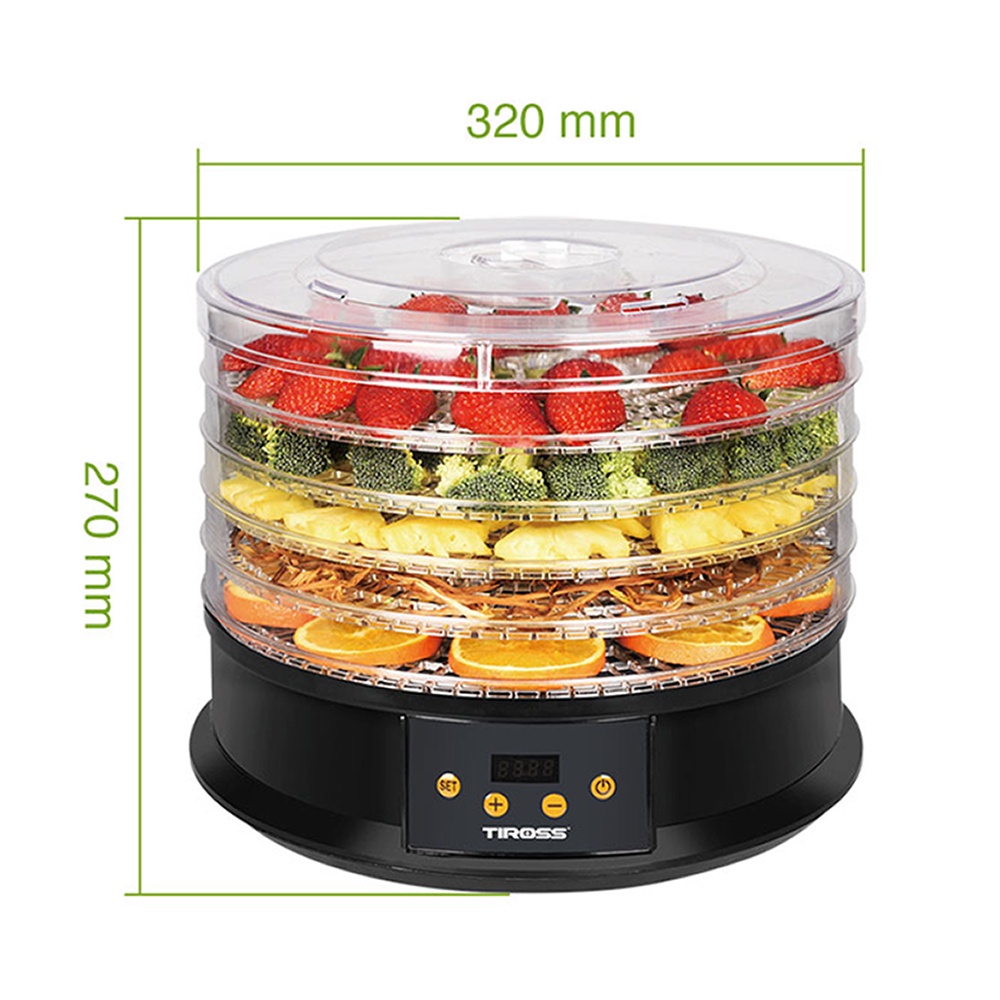 Máy Sấy Hoa Quả Tiross TS9682, Làm Sữa Chua, Chính Hãng, Bảo Hành 12 Tháng