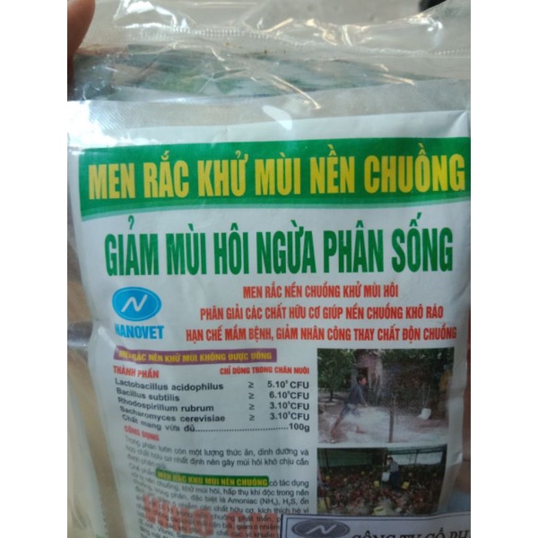 Men rắc chuồng nano khử mùi hôi thối phân gà đá chim chó mèo vịt ngan lợn dê thỏ trâu bò cừu cống rãnh bồn nước hố ga