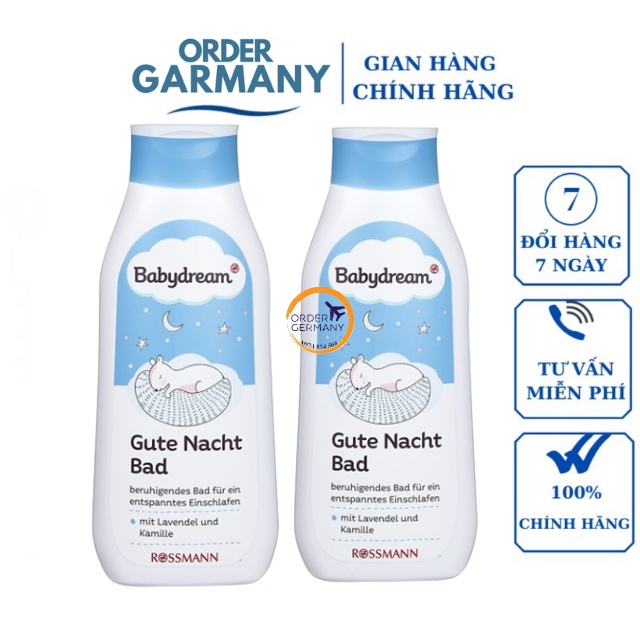 Sữa tắm BabyDream Gute nacht bad Nội địa Đức Giúp bé ngủ ngon