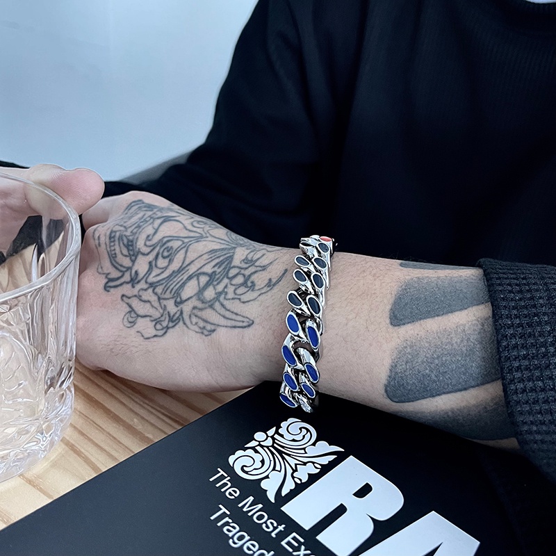 Vòng Tay Màu Sắc Đối Lập Phong Cách Hip Hop Cho Nam Nữ 19A1636