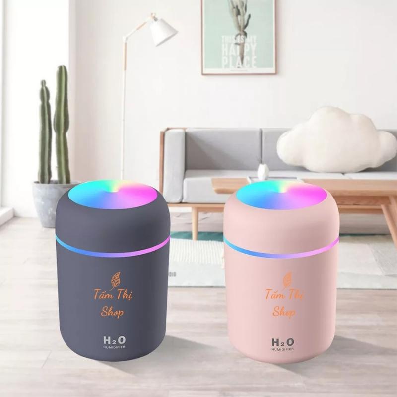 Máy Xông Tinh Dầu TẤM THỊ Humidifier H2O 300ml Khuếch Tán Phun Sương Tạo Ẩm Làm Thơm Mát Phòng Ngủ & Đuổi Muỗi