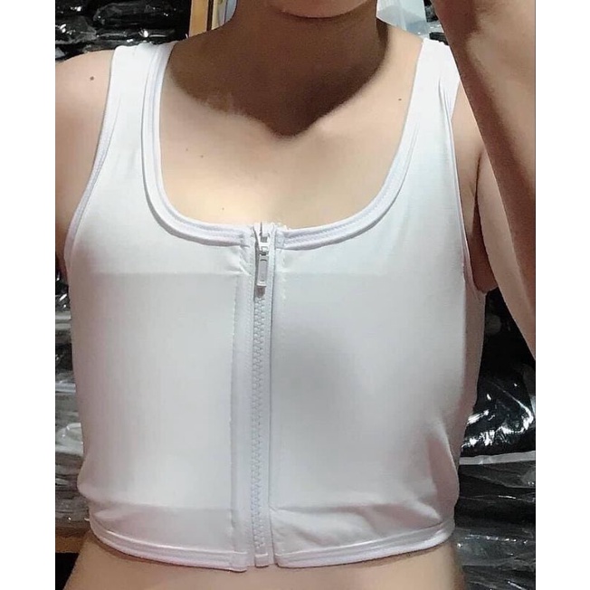 Áo nịt ngực tomboy loại kéo khóa giữa ngực