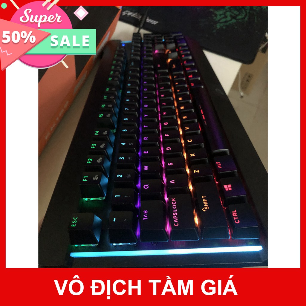 Bàn phím cơ Gaming Dareu EK169 - Màu đen - Led 7 màu - Chính hãng BH 24 tháng - Cam kết lỗi 1 đổi 1