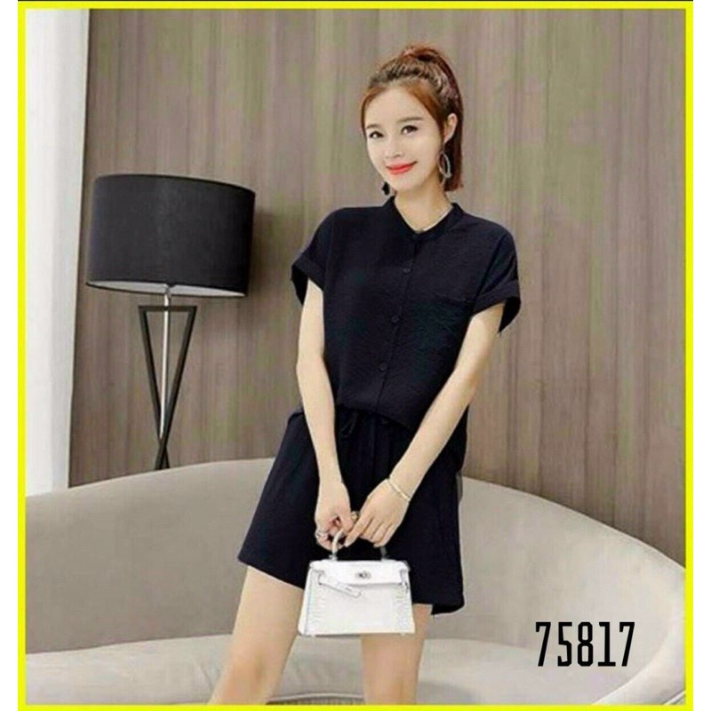 Set đũi nữ đen ngắn vải mát set đồ nữ siêu dễ thương năng động trẻ trung | BigBuy360 - bigbuy360.vn