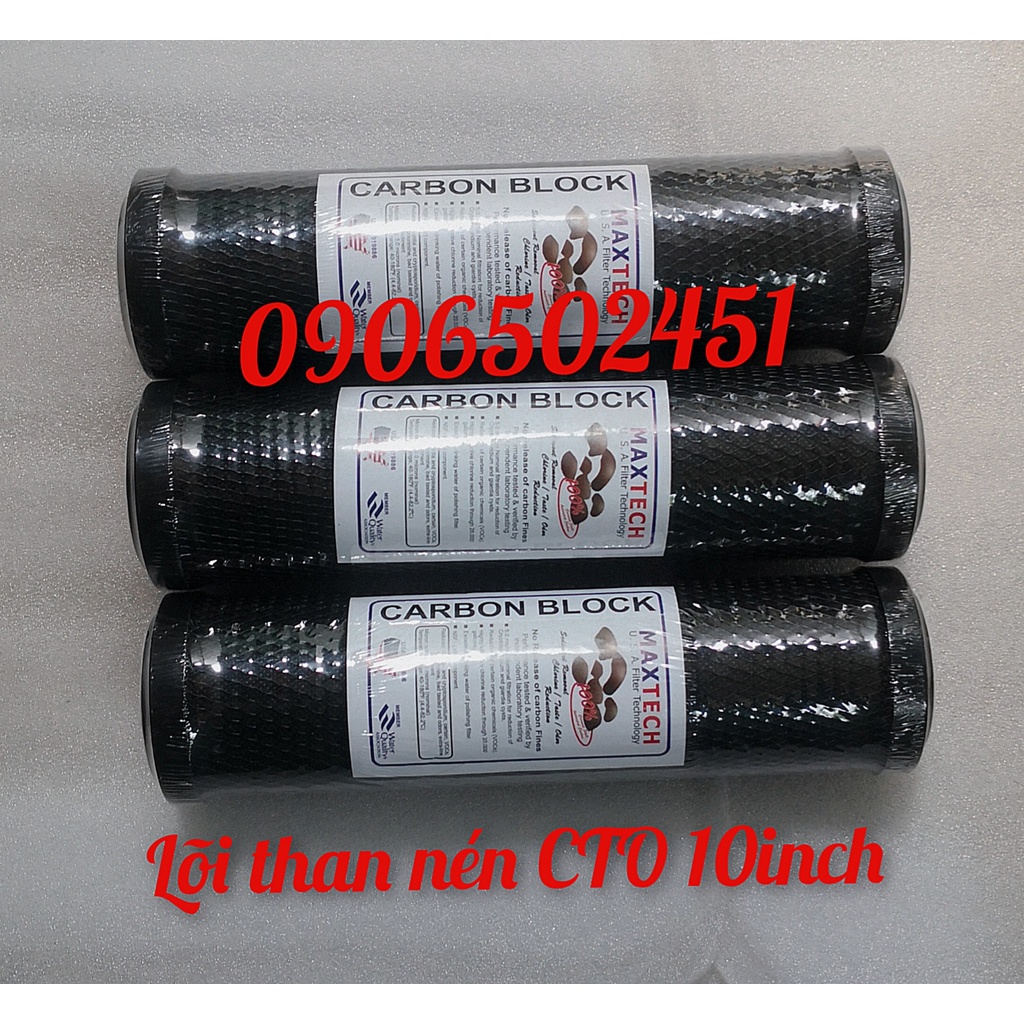 1 Lõi lọc nước số 3 CTO 10 inch dùng cho máy ro và bộ lọc thô